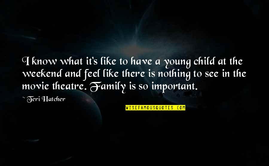Family Is Very Important Quotes By Teri Hatcher: I know what it's like to have a