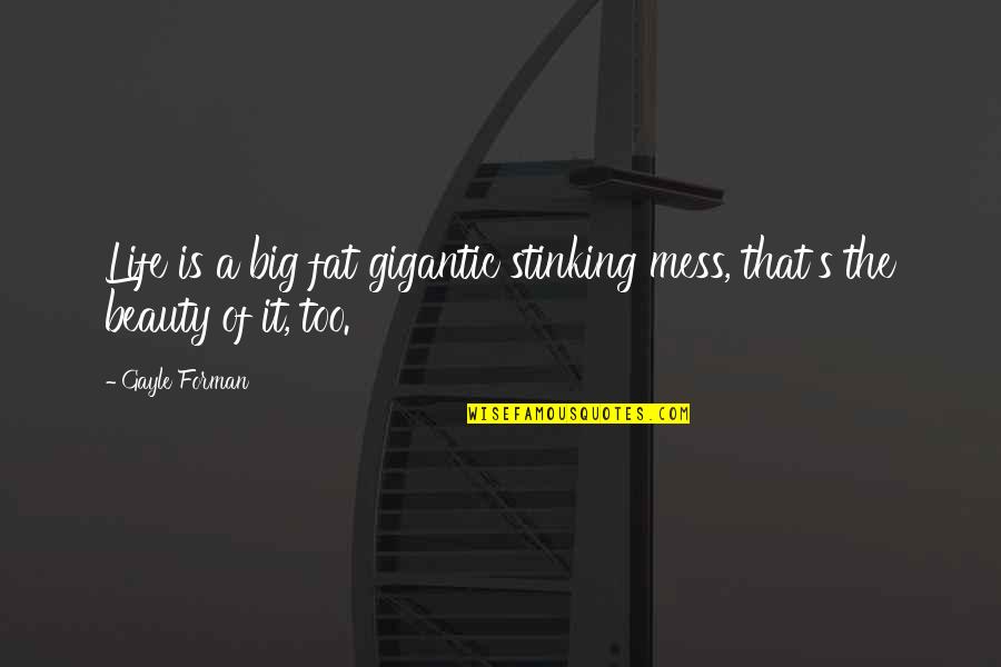 Family Love And Life Quotes By Gayle Forman: Life is a big fat gigantic stinking mess,