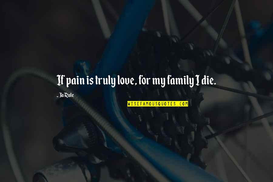 Family Playing Favorites Quotes By Ja Rule: If pain is truly love, for my family