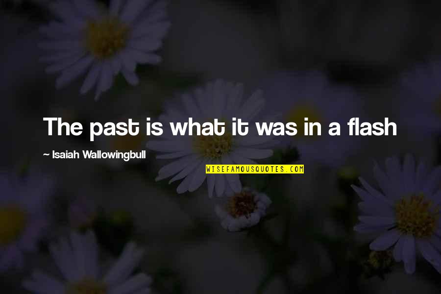 Family Reliability Quotes By Isaiah Wallowingbull: The past is what it was in a Family Reliability Quotes By Isaiah Wallowingbull: The past is what it was in a