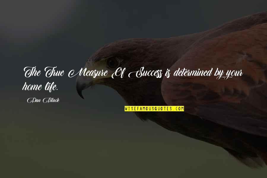 Family Roll Call Quotes By Dan Black: The True Measure Of Success is determined by