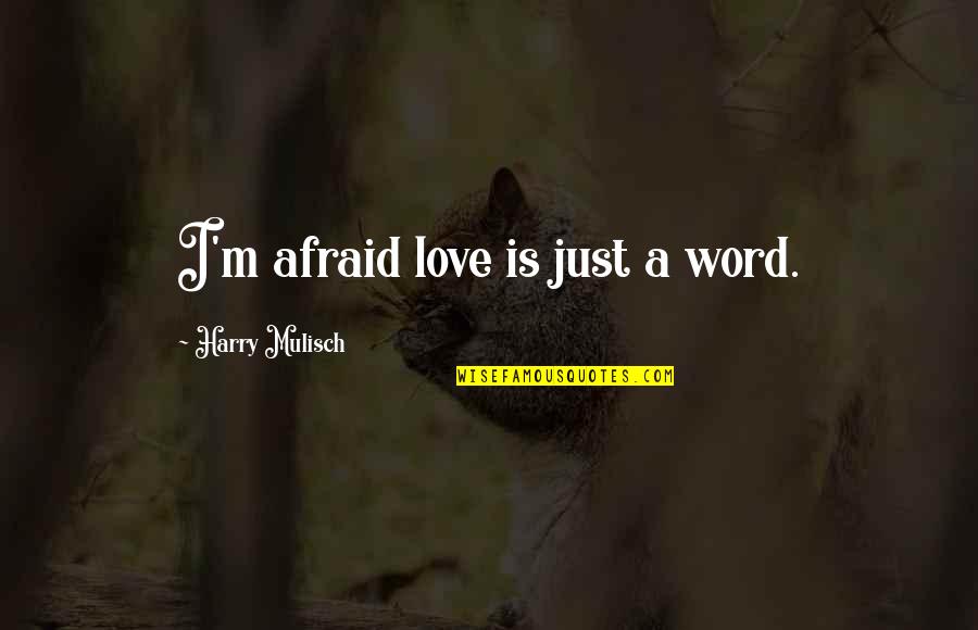 Family Similarities Quotes By Harry Mulisch: I'm afraid love is just a word.