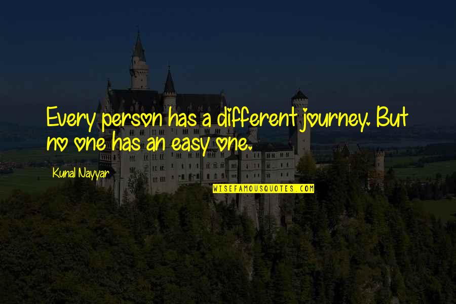 Family Splits Quotes By Kunal Nayyar: Every person has a different journey. But no