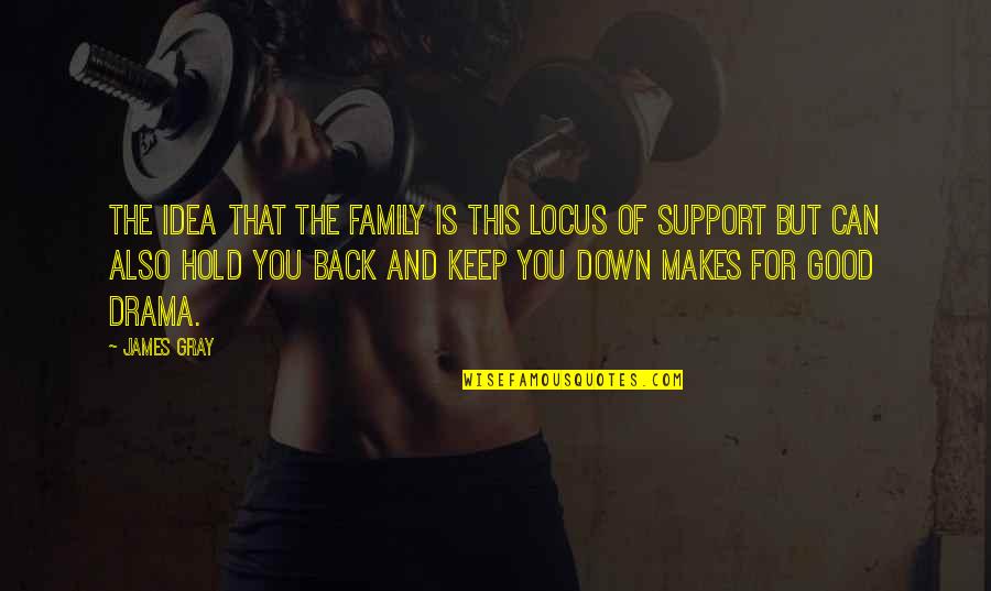 Family Support Each Other Quotes By James Gray: The idea that the family is this locus