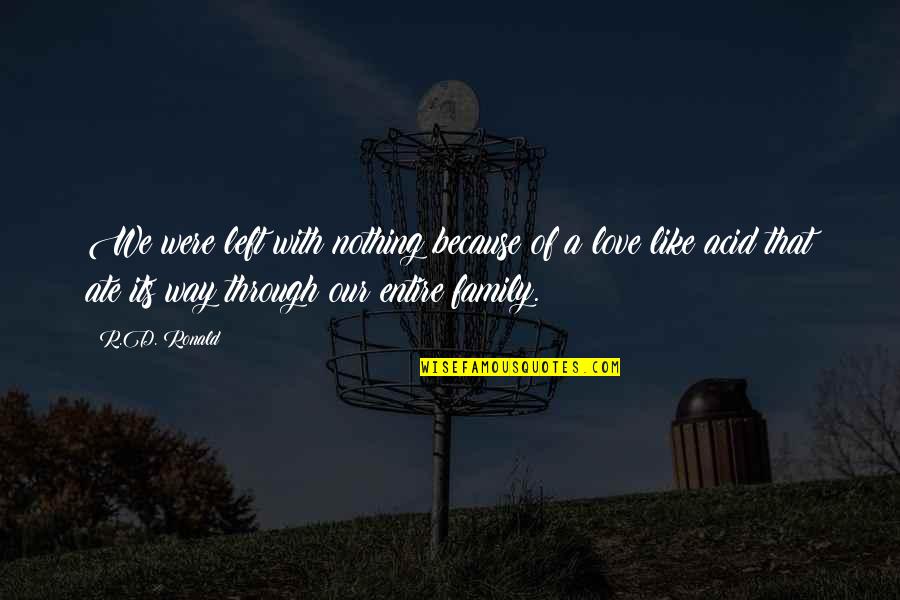 Family That Hurts You Quotes By R.D. Ronald: We were left with nothing because of a