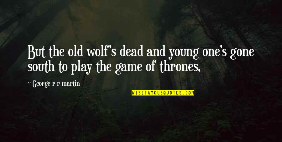 Family You Created Quotes By George R R Martin: But the old wolf's dead and young one's Family You Created Quotes By George R R Martin: But the old wolf's dead and young one's