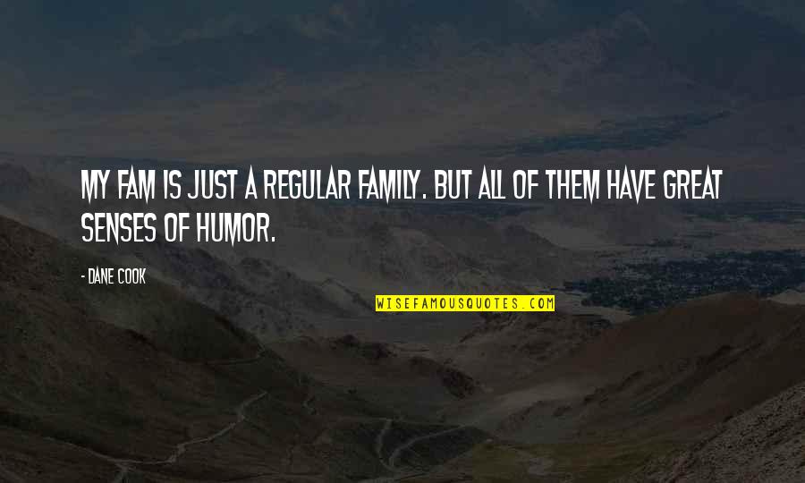 Fam'ly Quotes By Dane Cook: My fam is just a regular family. But