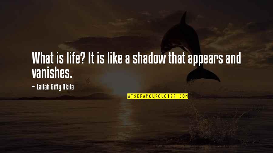 Famous 80 Quotes By Lailah Gifty Akita: What is life? It is like a shadow
