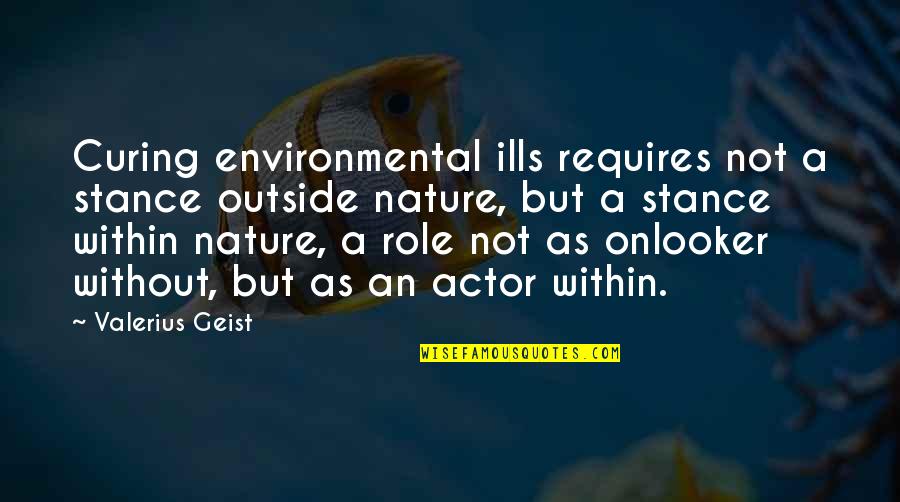 Famous Airlines Quotes By Valerius Geist: Curing environmental ills requires not a stance outside