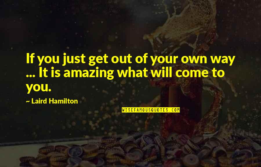 Famous Alex Karev Quotes By Laird Hamilton: If you just get out of your own