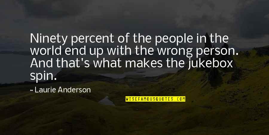 Famous Alpaca Quotes By Laurie Anderson: Ninety percent of the people in the world