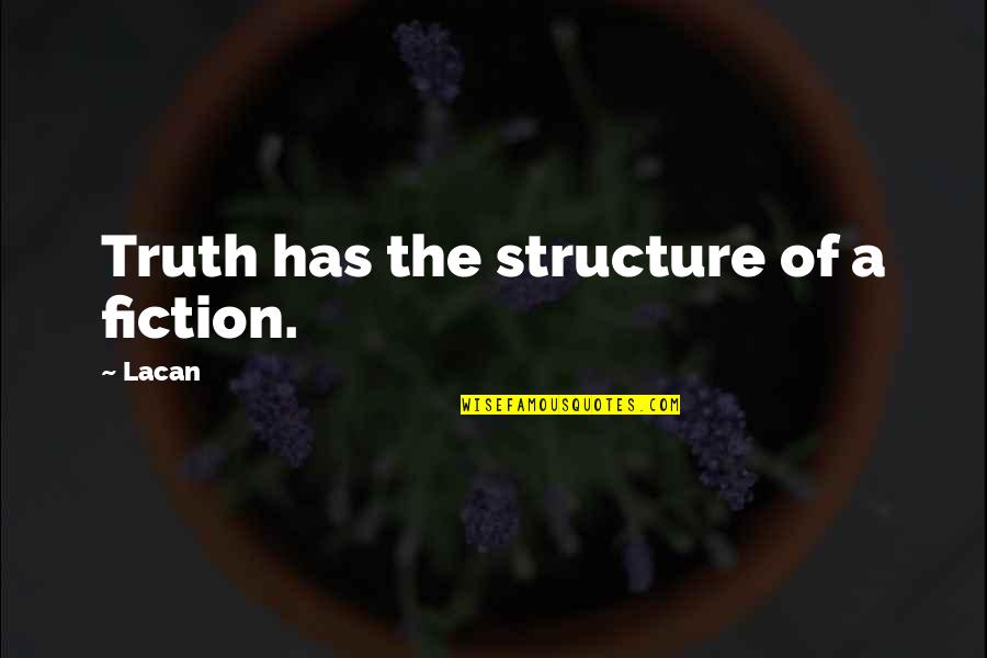 Famous Altruism Quotes By Lacan: Truth has the structure of a fiction.