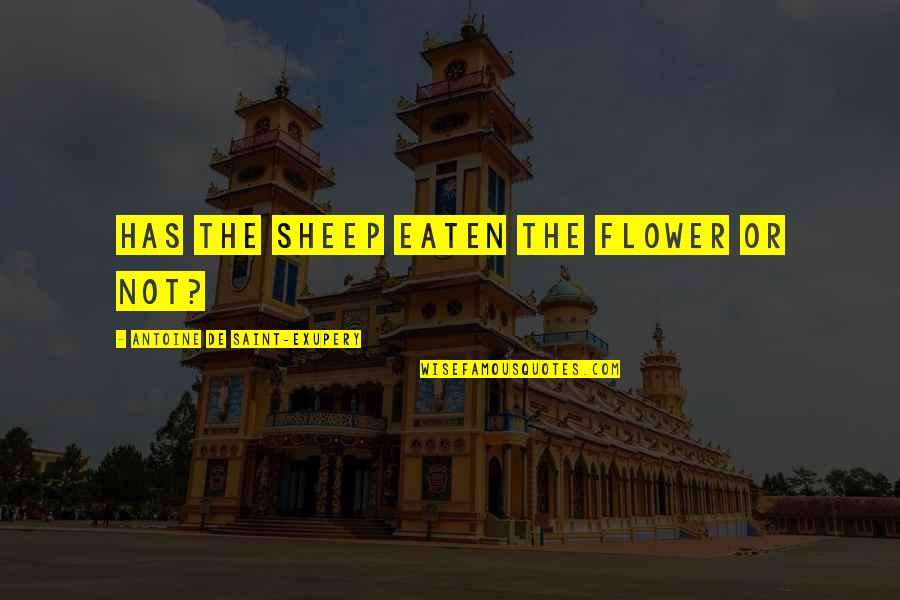 Famous American Poet Quotes By Antoine De Saint-Exupery: Has the sheep eaten the flower or not?