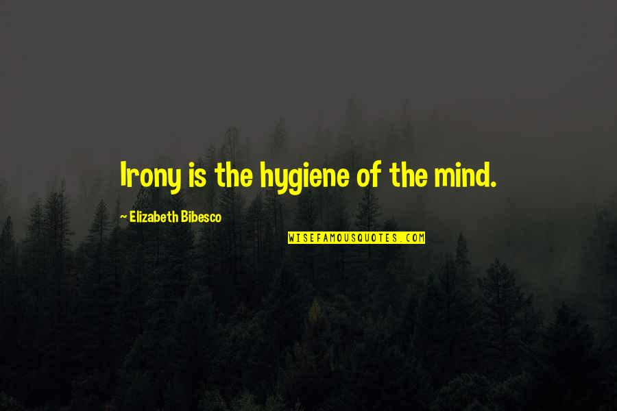 Famous Animator Quotes By Elizabeth Bibesco: Irony is the hygiene of the mind.