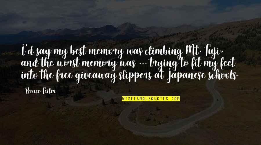 Famous Anne Of Green Gables Quotes By Bruce Feiler: I'd say my best memory was climbing Mt. Famous Anne Of Green Gables Quotes By Bruce Feiler: I'd say my best memory was climbing Mt.