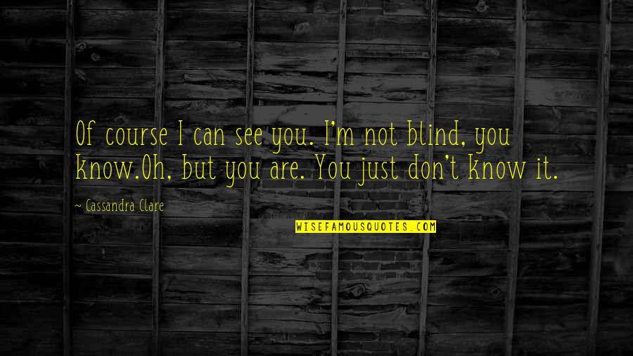 Famous Audio Quotes By Cassandra Clare: Of course I can see you. I'm not