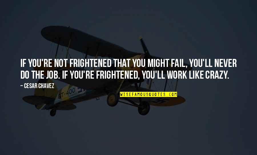 Famous Baby Boomer Quotes By Cesar Chavez: If you're not frightened that you might fail,