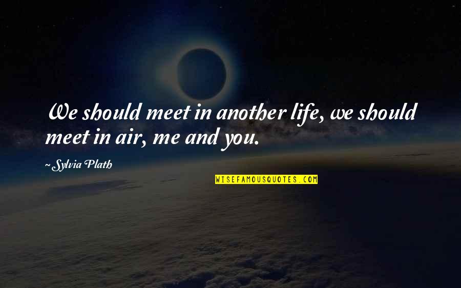 Famous Bus Driver Quotes By Sylvia Plath: We should meet in another life, we should