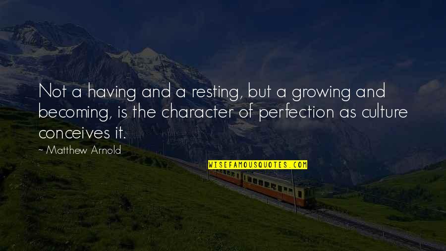 Famous Byzantine Quotes By Matthew Arnold: Not a having and a resting, but a