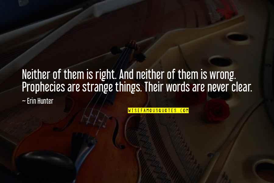 Famous Charisma Quotes By Erin Hunter: Neither of them is right. And neither of Famous Charisma Quotes By Erin Hunter: Neither of them is right. And neither of