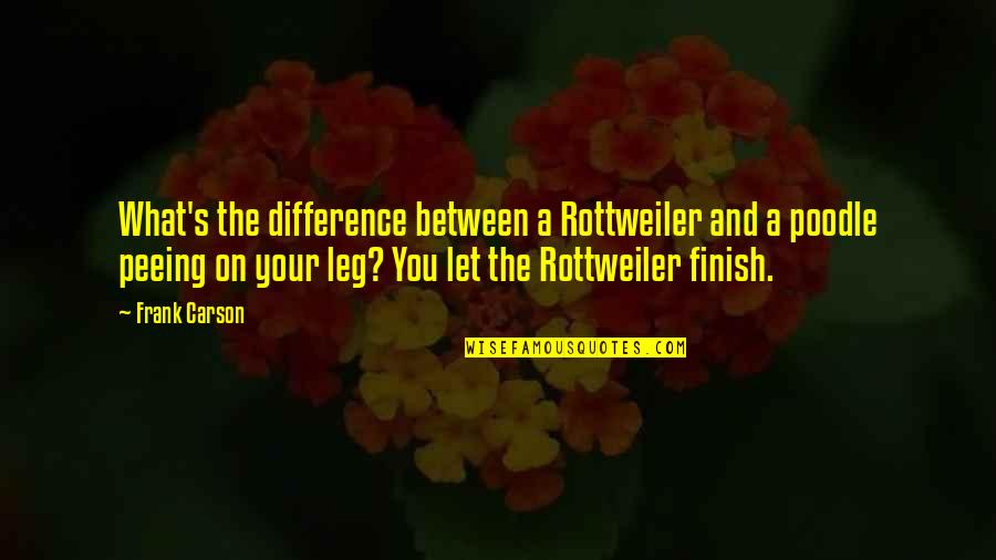 Famous Child Labour Quotes By Frank Carson: What's the difference between a Rottweiler and a