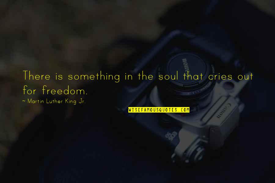 Famous Daves Quotes By Martin Luther King Jr.: There is something in the soul that cries