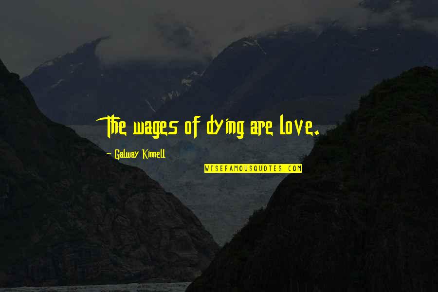 Famous Dog Trainer Quotes By Galway Kinnell: The wages of dying are love.