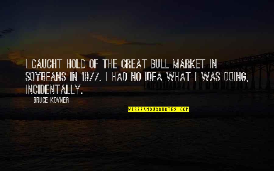 Famous Electric Horseman Quotes By Bruce Kovner: I caught hold of the great bull market