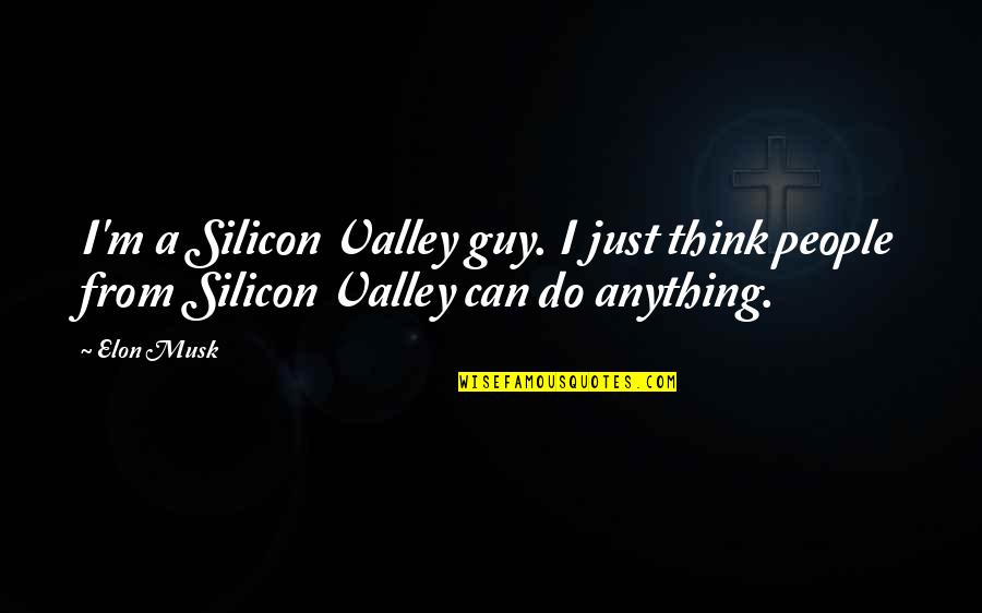 Famous Environment Quotes By Elon Musk: I'm a Silicon Valley guy. I just think