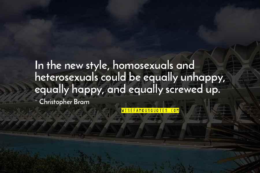 Famous Epigrams Quotes By Christopher Bram: In the new style, homosexuals and heterosexuals could Famous Epigrams Quotes By Christopher Bram: In the new style, homosexuals and heterosexuals could