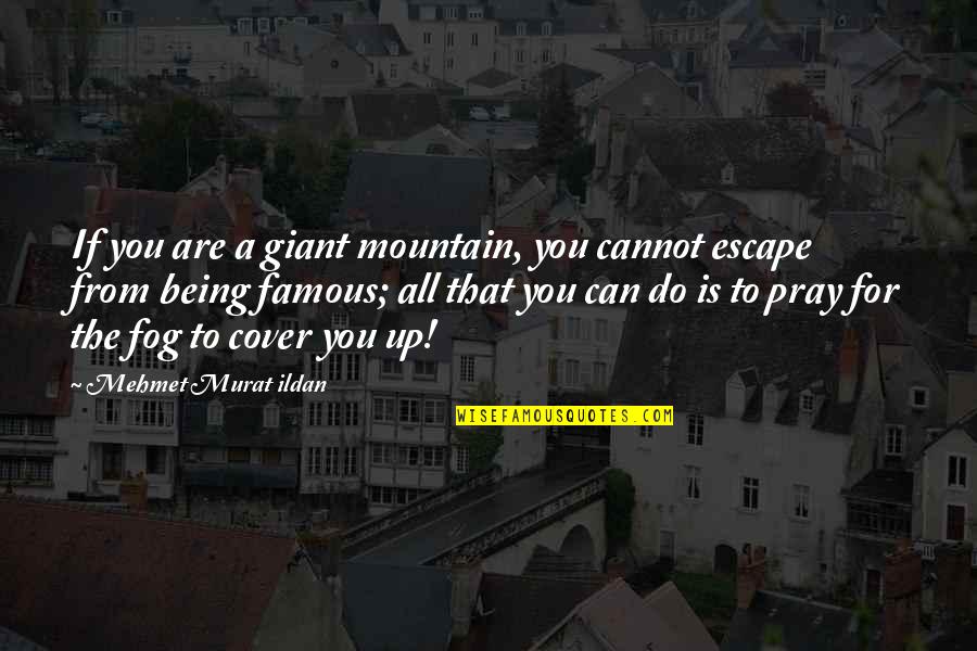 Famous Escape Quotes By Mehmet Murat Ildan: If you are a giant mountain, you cannot