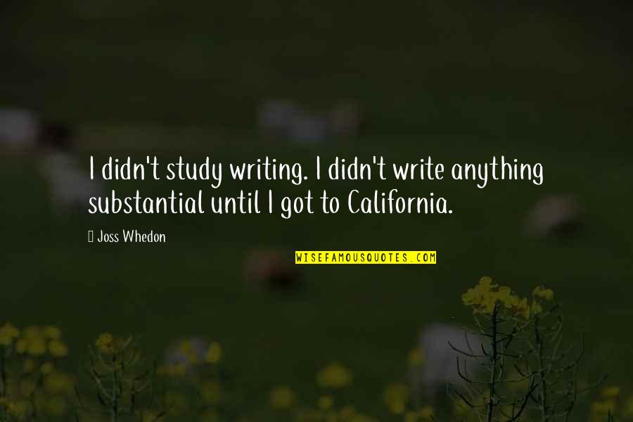 Famous Frank Outlaw Quotes By Joss Whedon: I didn't study writing. I didn't write anything