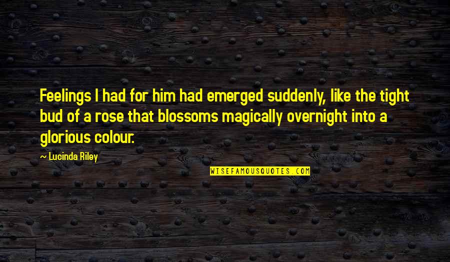 Famous Gilded Age Quotes By Lucinda Riley: Feelings I had for him had emerged suddenly, Famous Gilded Age Quotes By Lucinda Riley: Feelings I had for him had emerged suddenly,