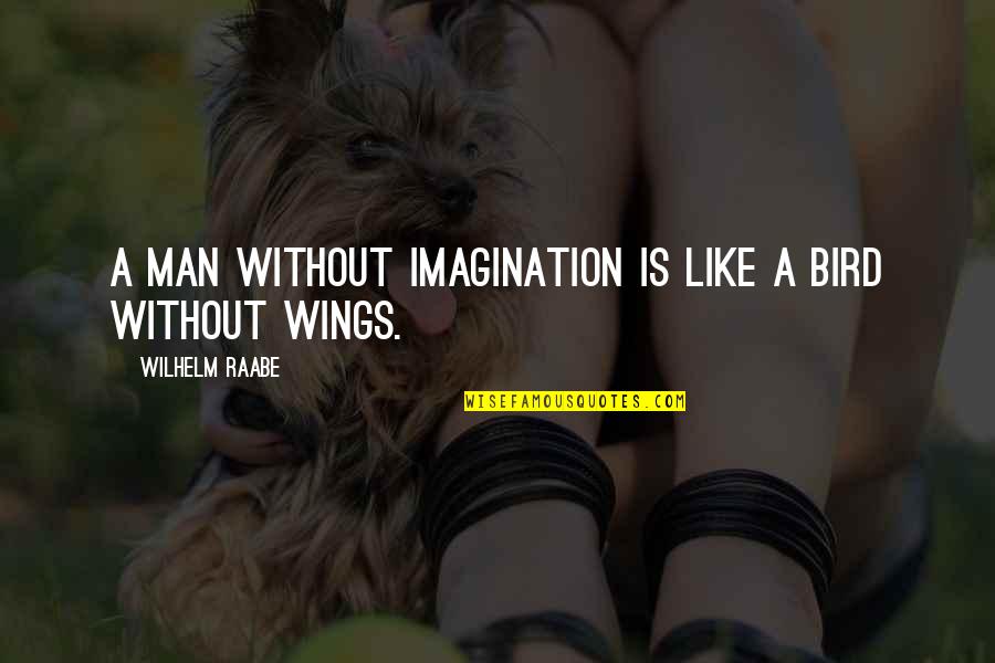 Famous Hugh Downs Quotes By Wilhelm Raabe: A man without imagination is like a bird Famous Hugh Downs Quotes By Wilhelm Raabe: A man without imagination is like a bird
