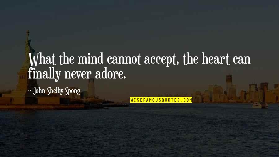 Famous Hyderabadi Quotes By John Shelby Spong: What the mind cannot accept, the heart can