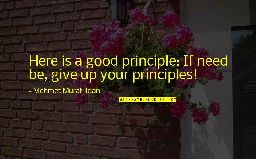 Famous Inner Turmoil Quotes By Mehmet Murat Ildan: Here is a good principle: If need be,