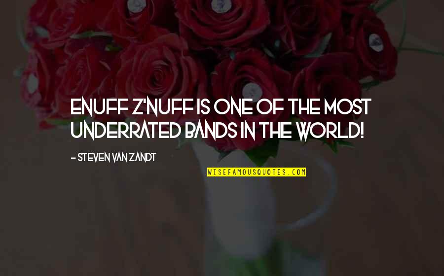 Famous Janet Frame Quotes By Steven Van Zandt: Enuff Z'nuff is one of the most underrated