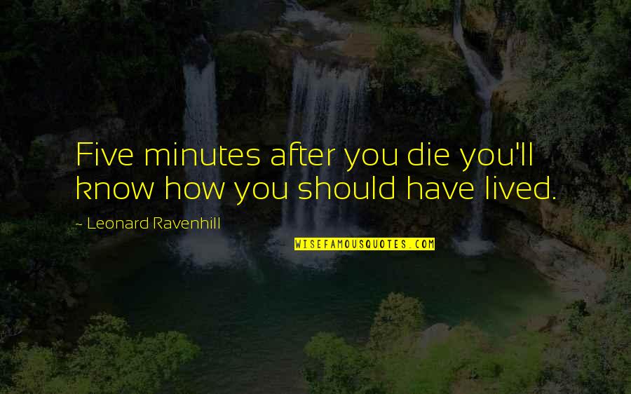 Famous Job Description Quotes By Leonard Ravenhill: Five minutes after you die you'll know how