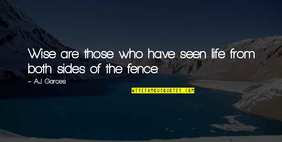 Famous Lustful Quotes By A.J. Garces: Wise are those who have seen life from