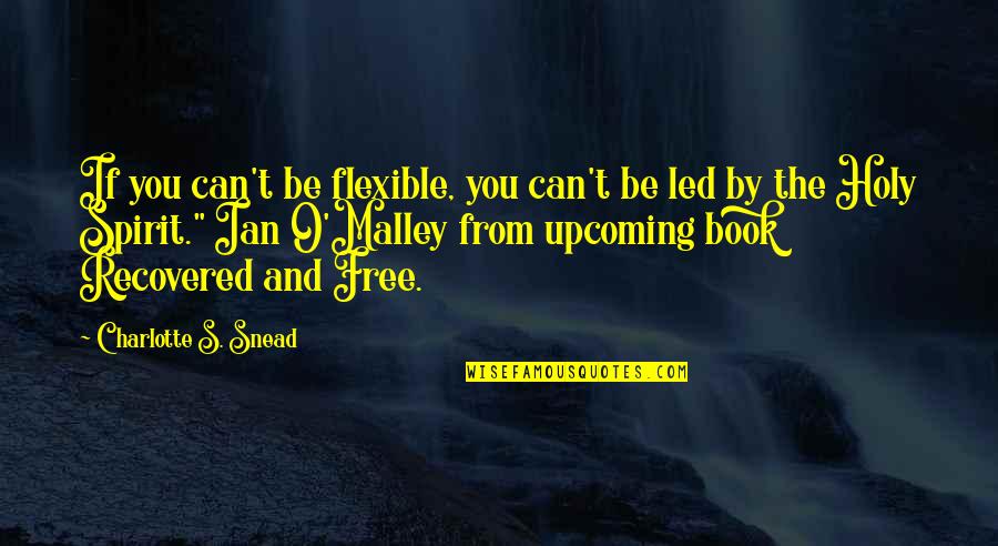Famous Martyrs Quotes By Charlotte S. Snead: If you can't be flexible, you can't be