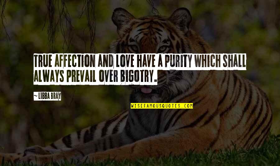 Famous Masculinity Quotes By Libba Bray: True affection and love have a purity which