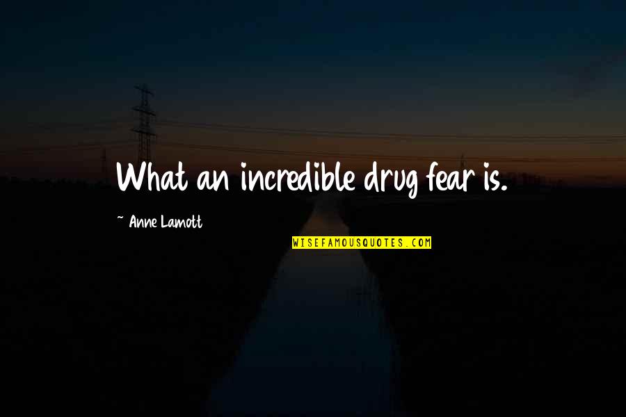 Famous Mexican Independence Quotes By Anne Lamott: What an incredible drug fear is.