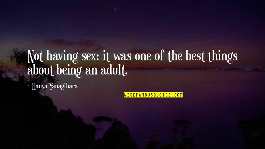 Famous Michael Franzese Quotes By Hanya Yanagihara: Not having sex: it was one of the