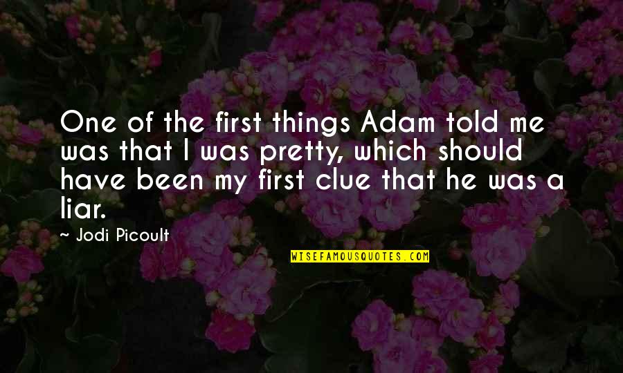 Famous Narnia Movie Quotes By Jodi Picoult: One of the first things Adam told me