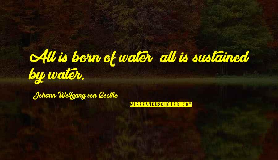Famous Naval Quotes By Johann Wolfgang Von Goethe: All is born of water; all is sustained