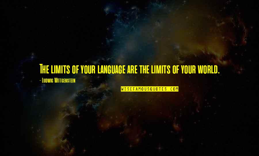 Famous New Chapters Quotes By Ludwig Wittgenstein: The limits of your language are the limits