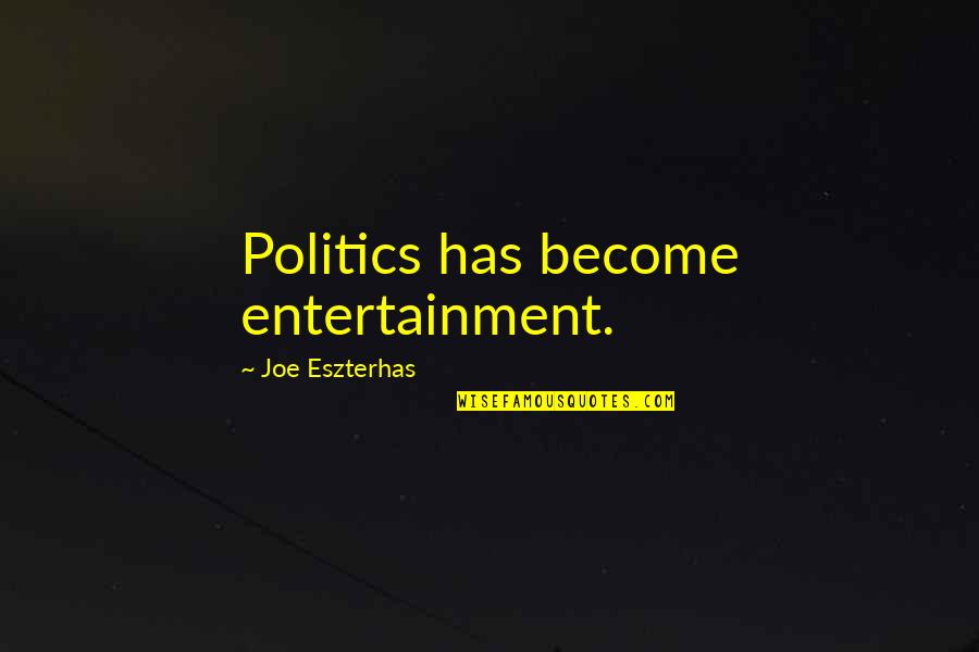 Famous Nuremberg Quotes By Joe Eszterhas: Politics has become entertainment. Famous Nuremberg Quotes By Joe Eszterhas: Politics has become entertainment.