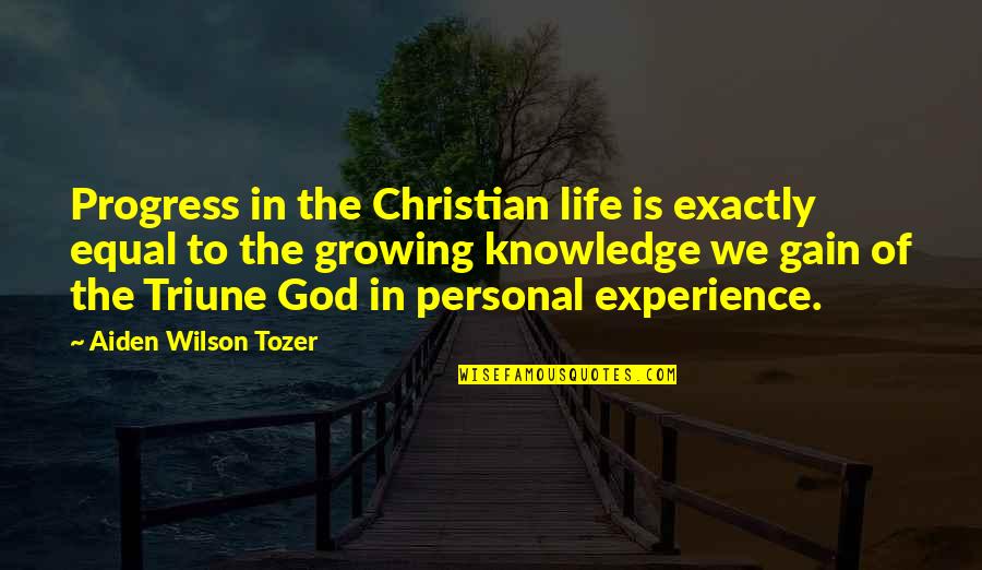Famous Pastrana Quotes By Aiden Wilson Tozer: Progress in the Christian life is exactly equal Famous Pastrana Quotes By Aiden Wilson Tozer: Progress in the Christian life is exactly equal
