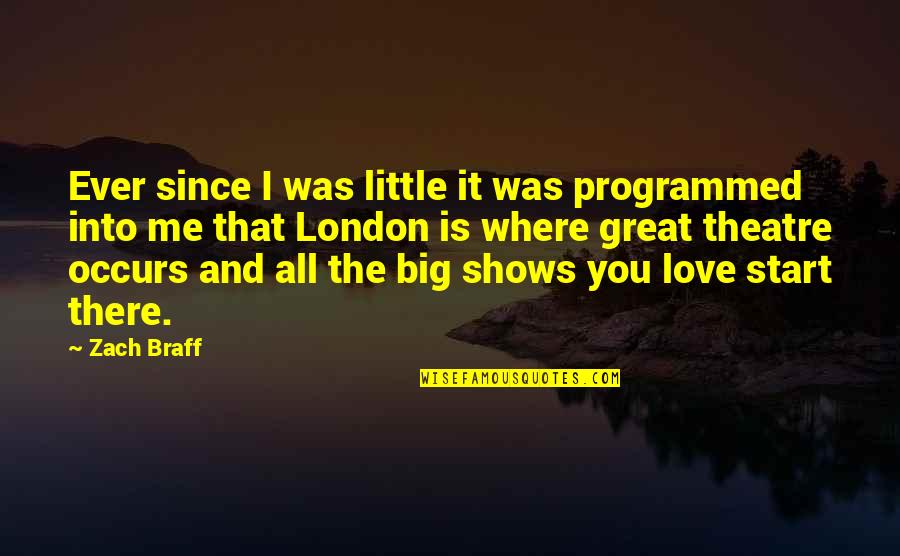 Famous Phi Quotes By Zach Braff: Ever since I was little it was programmed