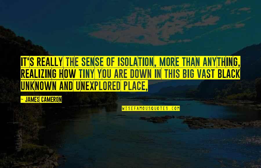 Famous Photosynthesis Quotes By James Cameron: It's really the sense of isolation, more than